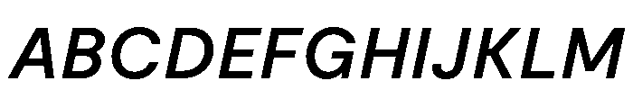 Moderat Semi Bold Italic Font UPPERCASE