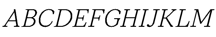Moderat Serif Extra Light Italic Font UPPERCASE