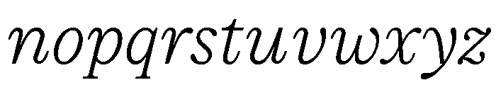 Moderat Serif Extra Light Italic Font LOWERCASE