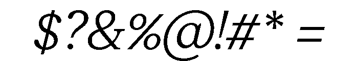 Moderat Serif Light Italic Font OTHER CHARS