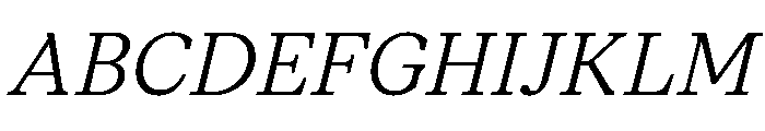 Moderat Serif Light Italic Font UPPERCASE