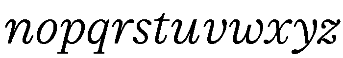 Moderat Serif Light Italic Font LOWERCASE