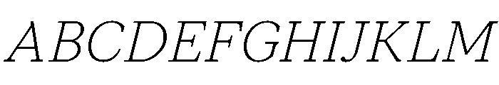 Moderat Serif Thin Italic Font UPPERCASE