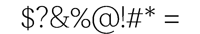 Moderat Serif Thin Font OTHER CHARS