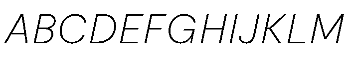 Moderat Thin Italic Font UPPERCASE