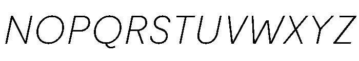 Moderat Thin Italic Font UPPERCASE