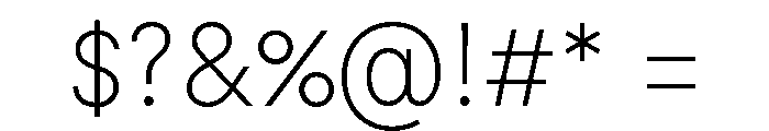 Moderat Thin Font OTHER CHARS
