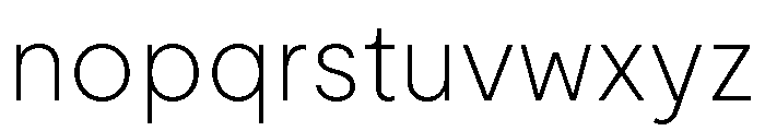 Moderat Thin Font LOWERCASE