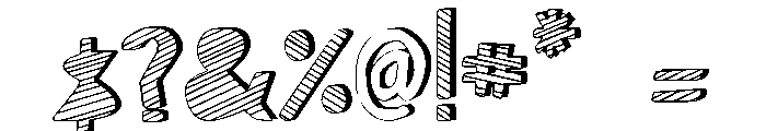 Mondiale Block Striped Font OTHER CHARS