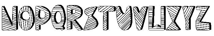 Mondiale Block Striped Font LOWERCASE