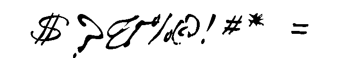 Monet Impressionist Font OTHER CHARS