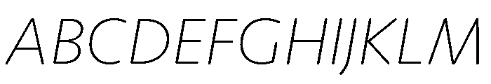 Moniker Extra Light Italic Font UPPERCASE