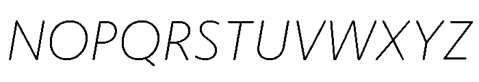 Moniker Extra Light Italic Font UPPERCASE