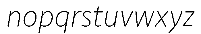 Moniker Extra Light Italic Font LOWERCASE