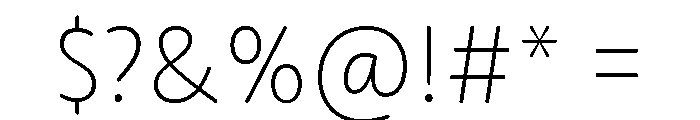 Moniker Extra Light Font OTHER CHARS