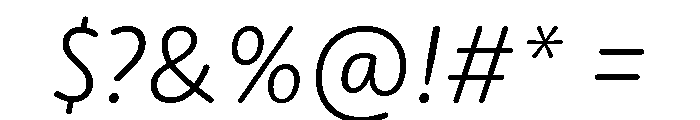 Moniker Light Italic Font OTHER CHARS