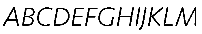 Moniker Light Italic Font UPPERCASE