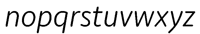 Moniker Light Italic Font LOWERCASE