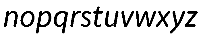 Moniker Regular Italic Font LOWERCASE