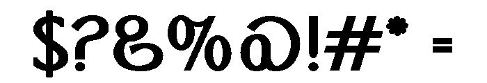 Monolith Roman Bold Font OTHER CHARS