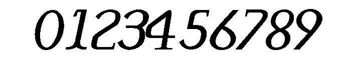 Monolith Roman Regular Italic Font OTHER CHARS