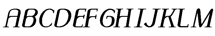Monolith Roman Regular Italic Font UPPERCASE