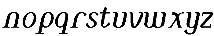 Monolith Roman Regular Italic Font LOWERCASE