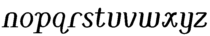 Monolith Roman Swash Italic Font LOWERCASE