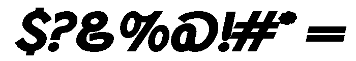 Monolith Sans Black Italic Font OTHER CHARS
