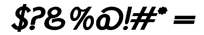 Monolith Sans Bold Italic Font OTHER CHARS