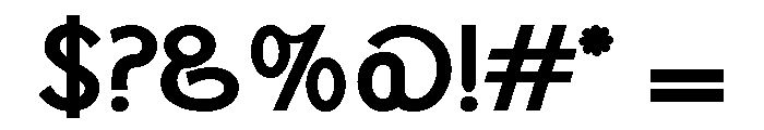 Monolith Sans Bold Font OTHER CHARS
