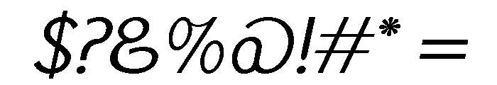 Monolith Sans Light Italic Font OTHER CHARS