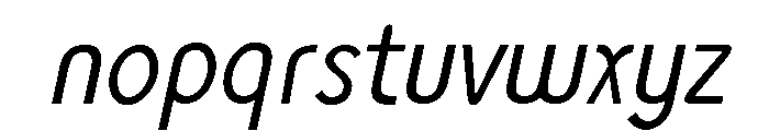 Monolith Sans Light Italic Font LOWERCASE