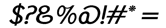 Monolith Sans Regular Italic Font OTHER CHARS