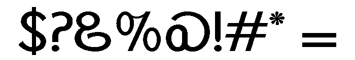 Monolith Sans Regular Font OTHER CHARS