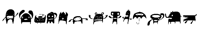 Monstro Monstrinhos Font UPPERCASE