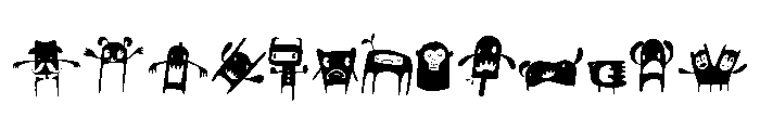 Monstro Monstrinhos Font UPPERCASE