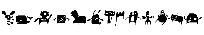 Monstro Monstrinhos Font LOWERCASE