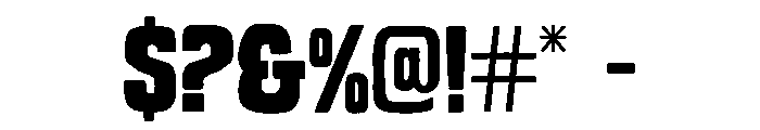 Monstro Solid Font OTHER CHARS