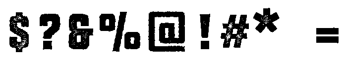 Montana Rough Pressed Font OTHER CHARS