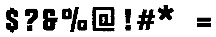 Montana Rough Font OTHER CHARS