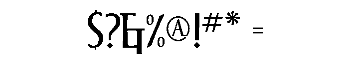 Monumental Titling Regular Font OTHER CHARS