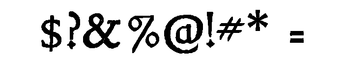 Morris Golden Font OTHER CHARS