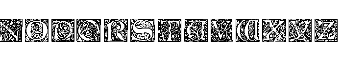 Morris Ornaments Font UPPERCASE