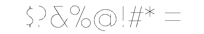 Mostra Nuova Thin Font OTHER CHARS