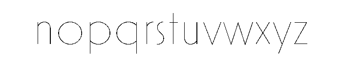 Mostra Nuova Thin Font LOWERCASE