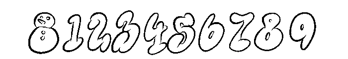 MrFreezy Outline Font OTHER CHARS
