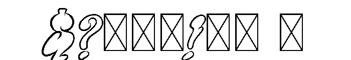 MrFreezy Outline Font OTHER CHARS