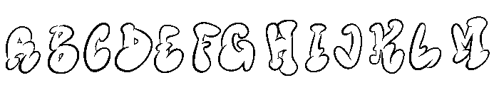 MrFreezy Outline Font UPPERCASE