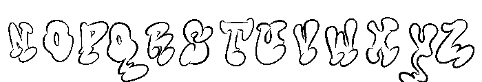 MrFreezy Outline Font UPPERCASE
